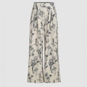 Cider EUC Floral Print Wide-Leg Pants